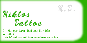 miklos dallos business card
